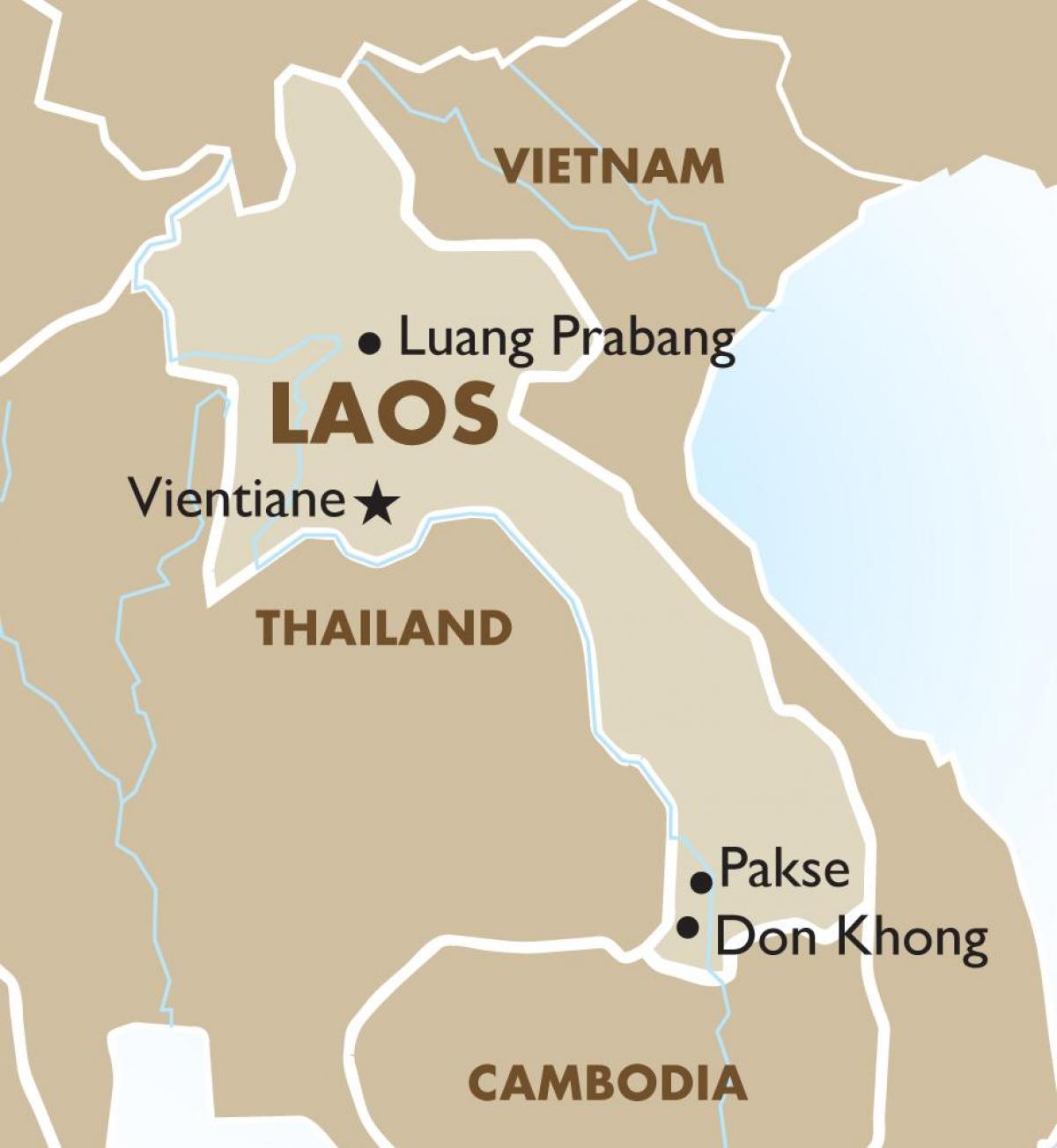Mapa de la capital de laos 