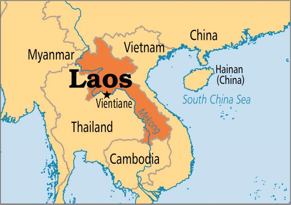 laos, país en el mapa del món