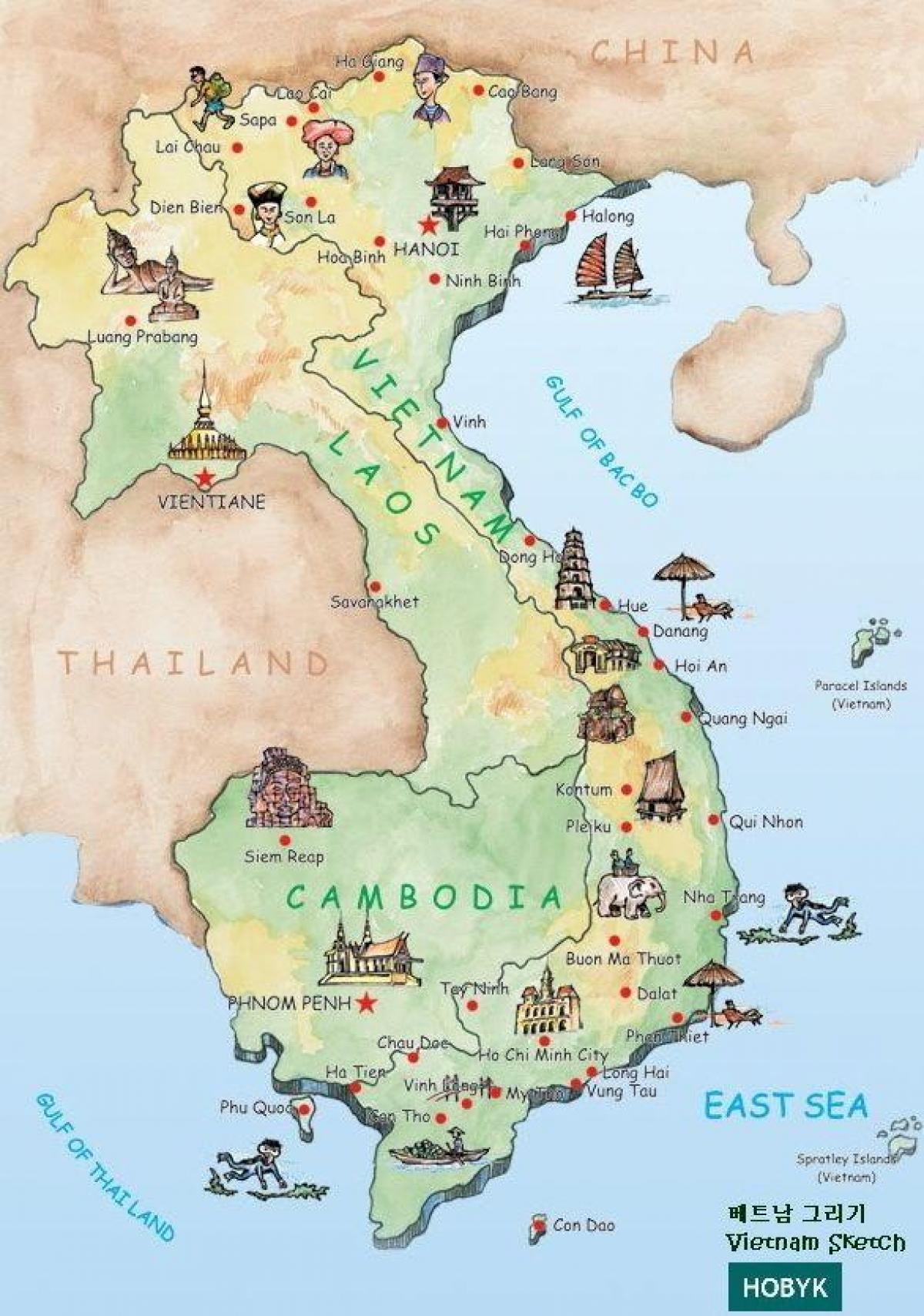 laos atraccions mapa
