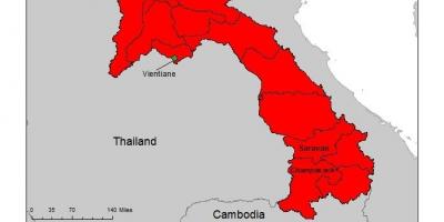 Mapa de laos la malària 