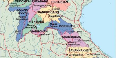 Laos mapa polític