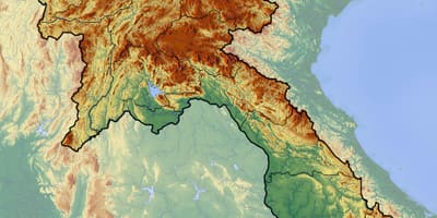 Mapa de laos topogràfic