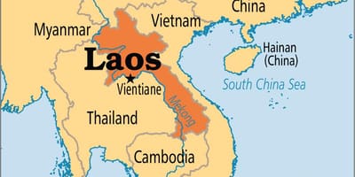 Laos, país en el mapa del món